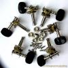 6 GUITAR OR UKULELE MACHINE HEAD BLACK BUTTON